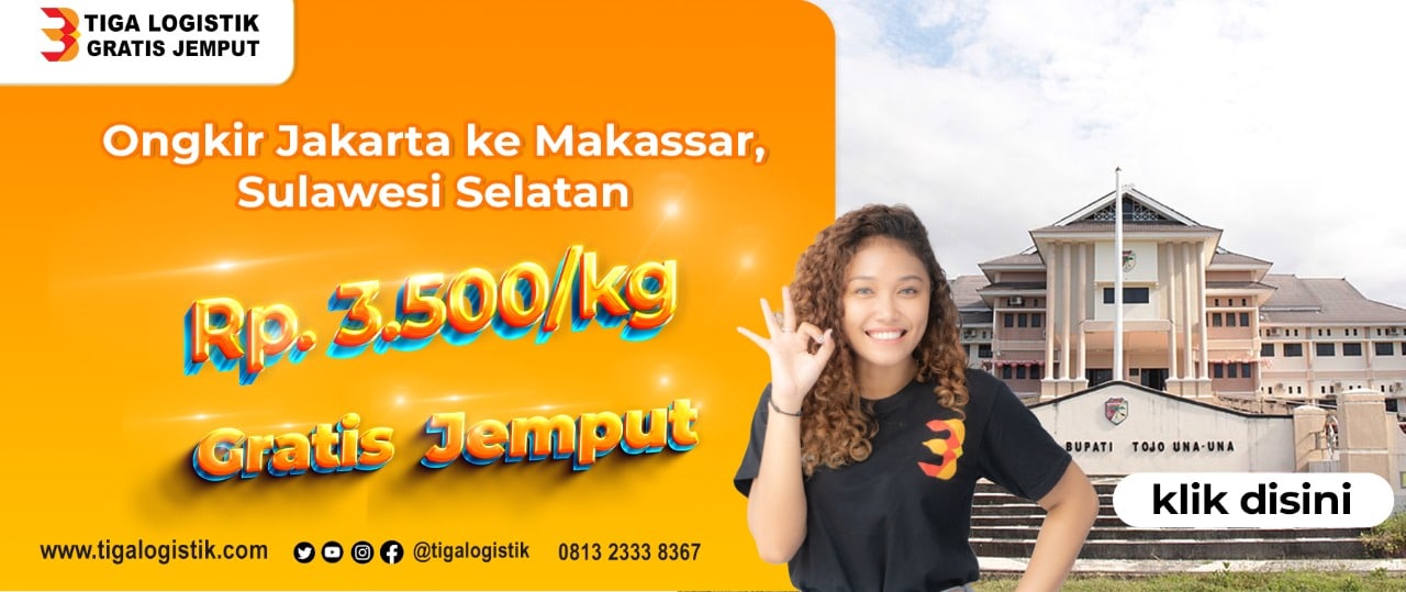 Ongkir Jakarta ke Makassar Tiga Logistik